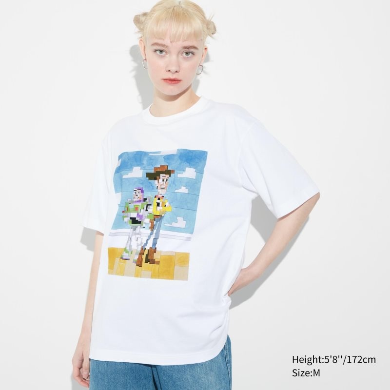 Men Uniqlo Pixar Art Ut Short-sleeve Graphic Adam Lister T Shirts White | 1072946
