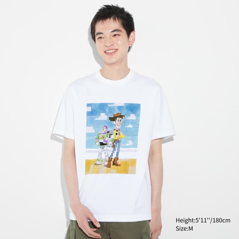 Men Uniqlo Pixar Art Ut Short-sleeve Graphic Adam Lister T Shirts White | 1072946