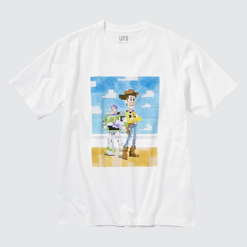 Men Uniqlo Pixar Art Ut Short-sleeve Graphic Adam Lister T Shirts White | 1072946