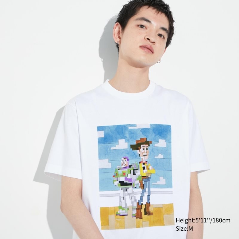 Men Uniqlo Pixar Art Ut Short-sleeve Graphic Adam Lister T Shirts White | 1072946