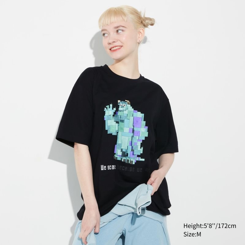 Men Uniqlo Pixar Art Ut Short-sleeve Graphic Adam Lister T Shirts Black | 9753051