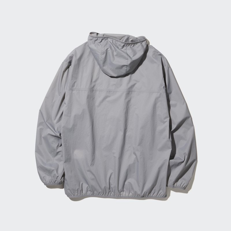 Men Uniqlo Pocketable Uv Protection 3d Cut Parka Green | 2800800
