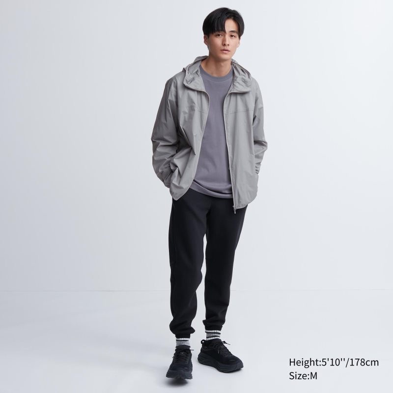 Men Uniqlo Pocketable Uv Protection 3d Cut Parka Green | 2800800