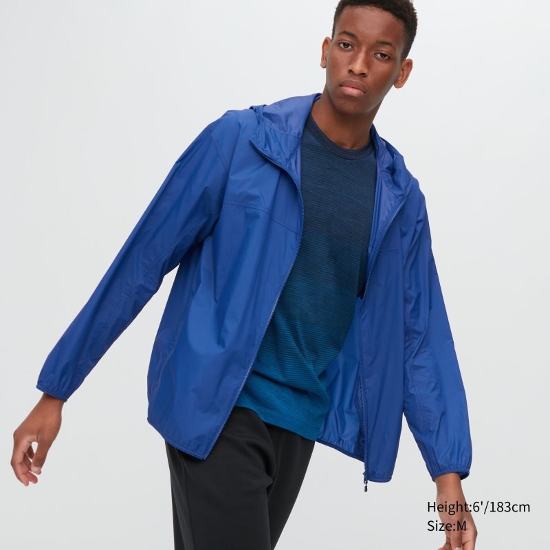 Men Uniqlo Pocketable Uv Protection 3d Cut Parka Black | 5671623