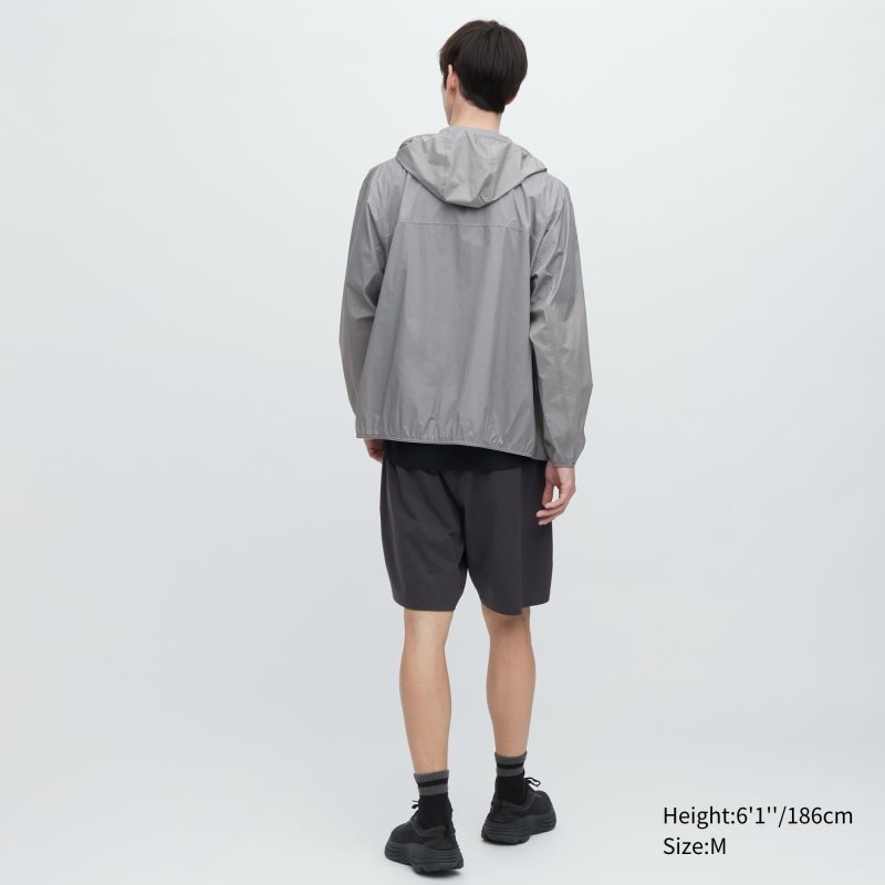 Men Uniqlo Pocketable Uv Protection 3d Cut Parka Black | 5671623