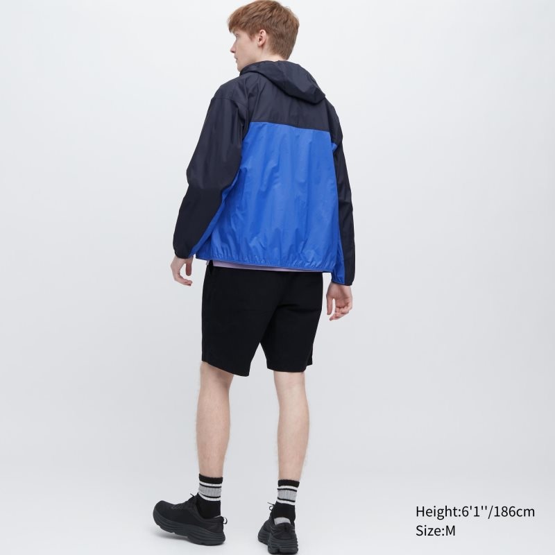 Men Uniqlo Pocketable Uv Protection 3d Cut Color Block Parka Yellow | 305001