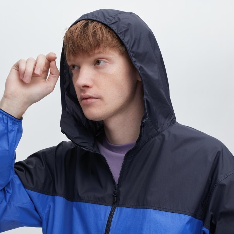 Men Uniqlo Pocketable Uv Protection 3d Cut Color Block Parka Yellow | 305001