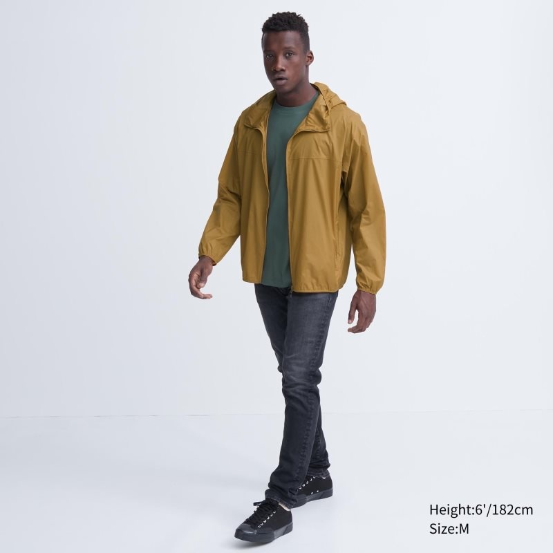 Men Uniqlo Pocketable Uv Protection 3d Cut Parka Grey | 4038131