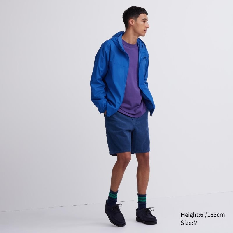 Men Uniqlo Pocketable Uv Protection 3d Cut Parka Grey | 4038131