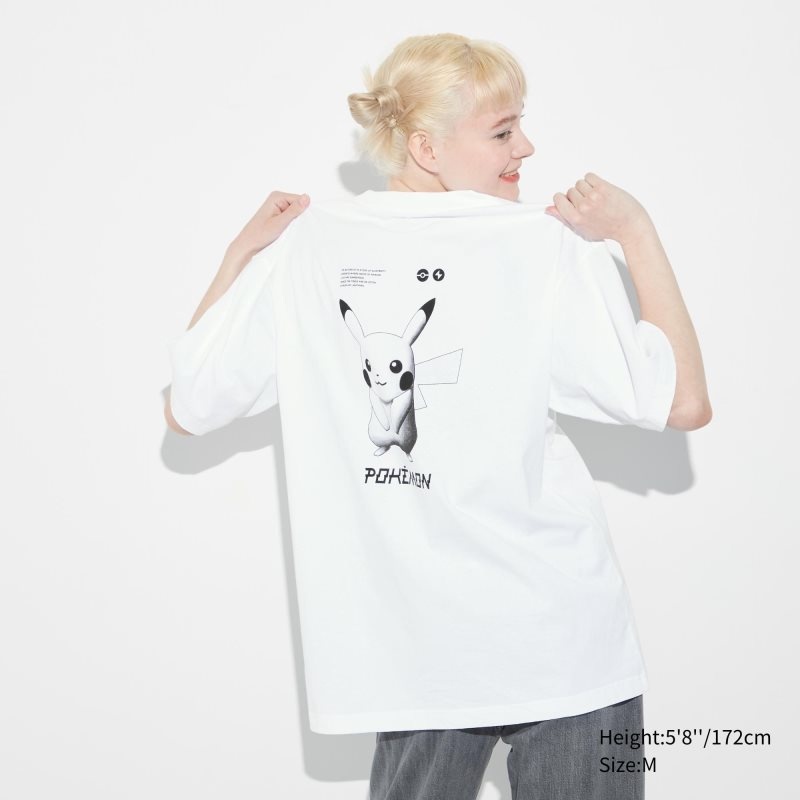 Men Uniqlo Pokémon Masters Ex Ut Oversized Short-sleeve Graphic T Shirts White | 1740005