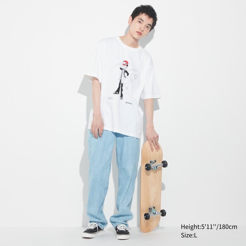 Men Uniqlo Pokémon Masters Ex Ut Oversized Short-sleeve Graphic T Shirts White | 4404537