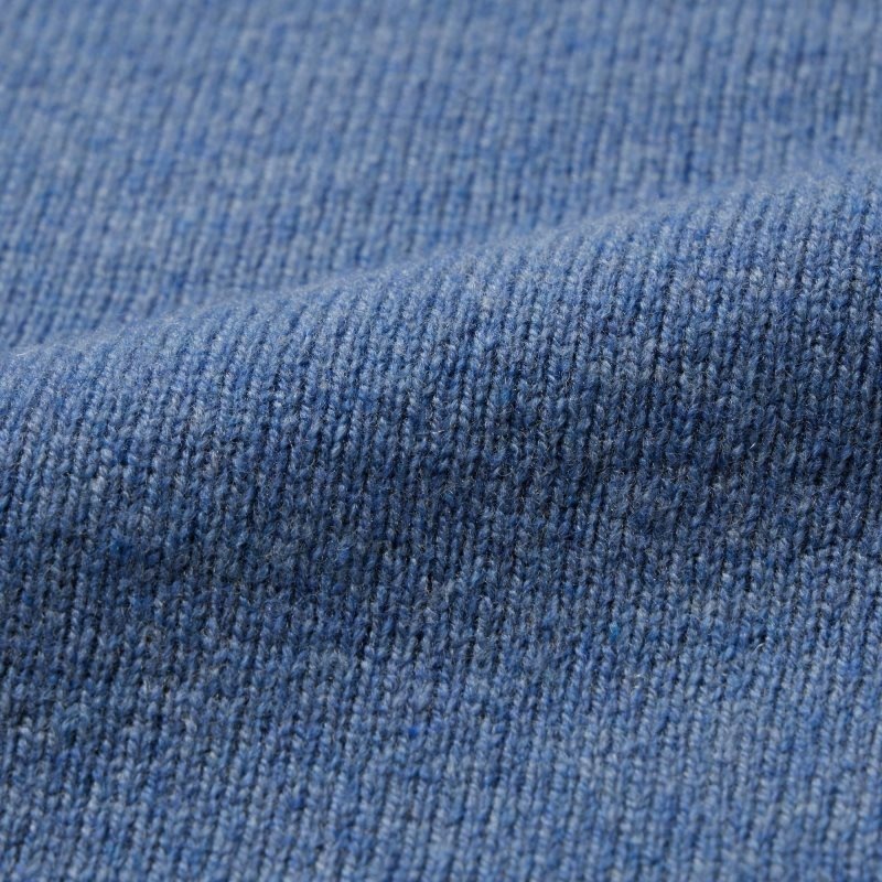 Men Uniqlo Premium Lambswool Crew Neck Long Sleeve Sweaters Blue | 9627613