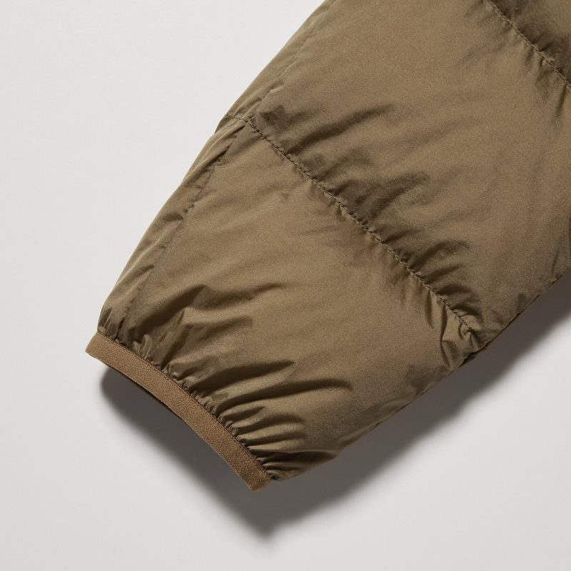 Men Uniqlo Recycled Down Jackets Brown | 8365864