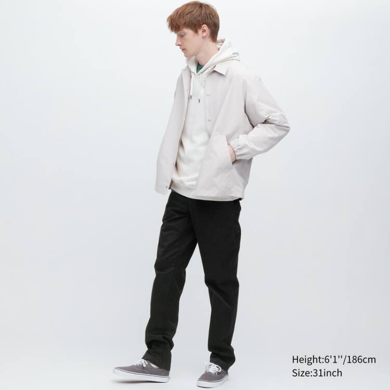 Men Uniqlo Regular Fit Chino Pants Black | 2219277