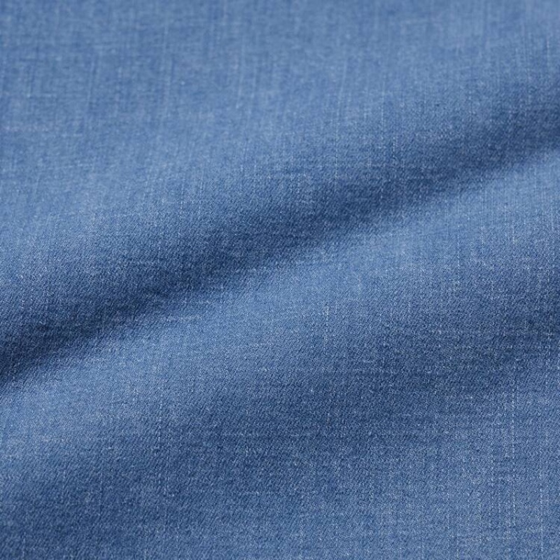 Men Uniqlo Relaxed Fit Ankle Length Pants Blue | 9597496