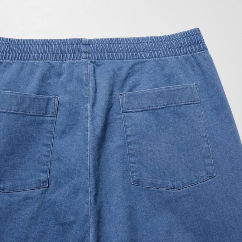 Men Uniqlo Relaxed Fit Ankle Length Pants Blue | 9597496