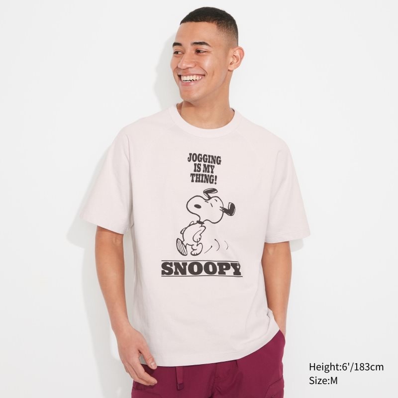 Men Uniqlo Retro Peanuts Ut Oversized Short-sleeve Graphic T Shirts White | 7226700