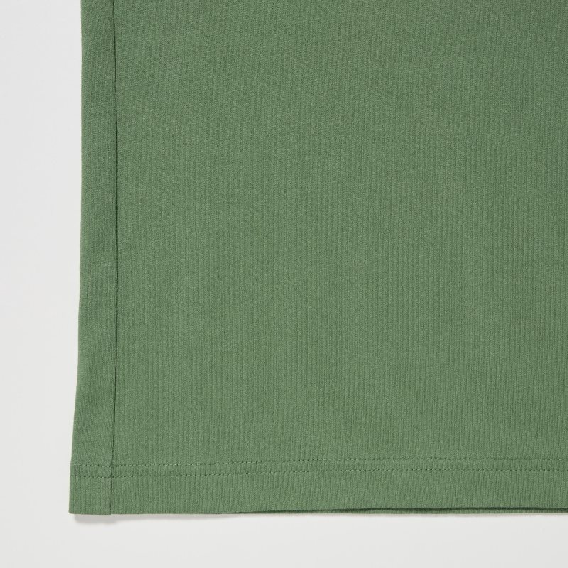 Men Uniqlo Retro Peanuts Ut Oversized Short-sleeve Graphic T Shirts Green | 4983222