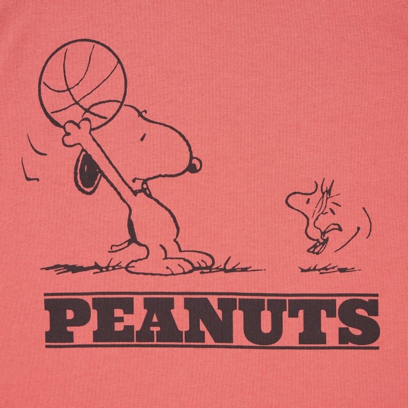 Men Uniqlo Retro Peanuts Ut Oversized Short-sleeve Graphic T Shirts Orange | 5628144