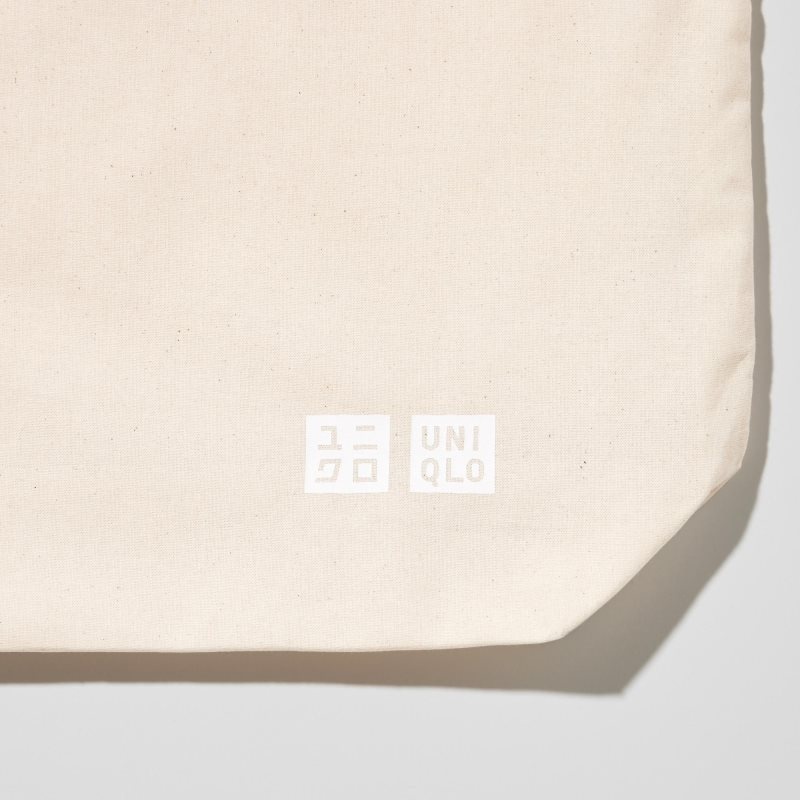 Men Uniqlo Reusable Tote Medium Bags White | 6786512