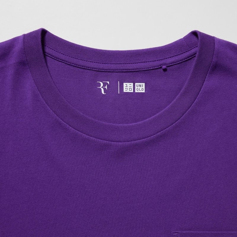 Men Uniqlo Rf Short-sleeve Graphic T Shirts Purple | 3402046