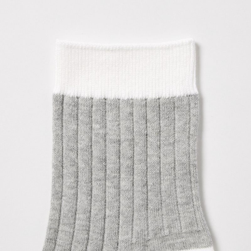 Men Uniqlo Ribbed Half Socks Grey | 978682