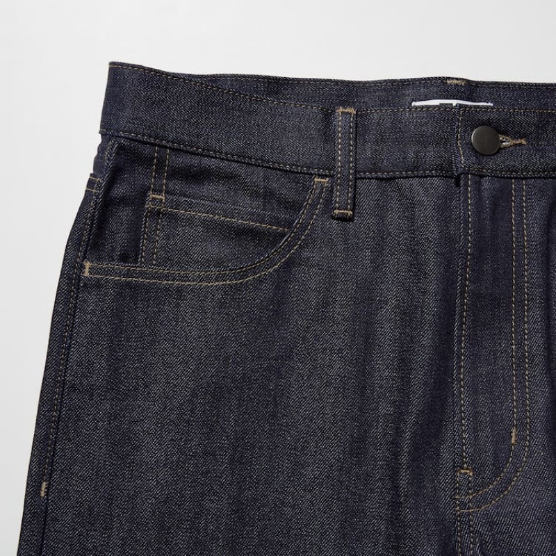 Men Uniqlo Selvedge Regular Fit Jeans Navy | 9298098