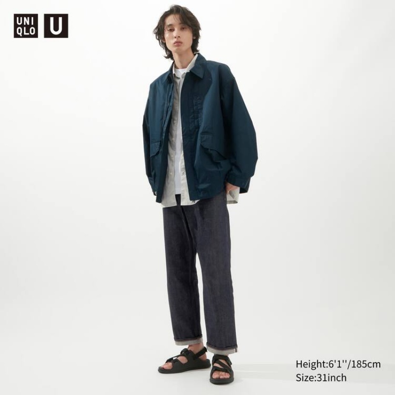 Men Uniqlo Selvedge Regular Fit Jeans Navy | 9298098