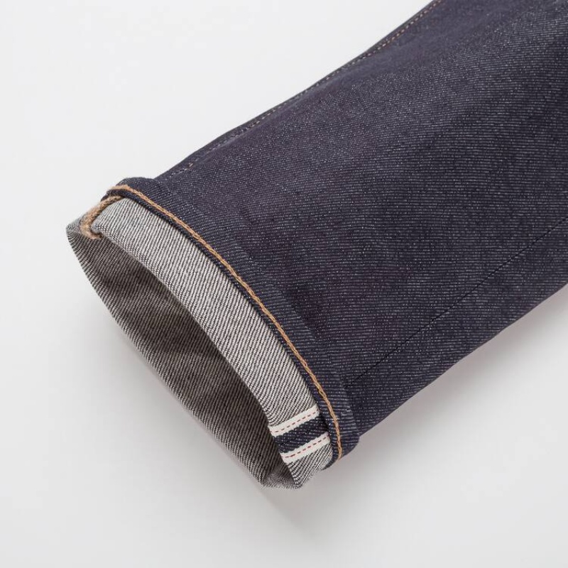 Men Uniqlo Selvedge Stretch Slim Fit Jeans Navy | 2904946