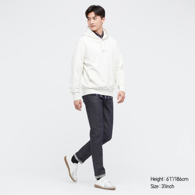 Men Uniqlo Selvedge Stretch Slim Fit Jeans Navy | 8860176