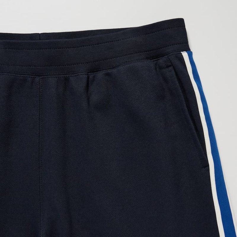 Men Uniqlo Side Striped Jogger Pants Navy | 6813152