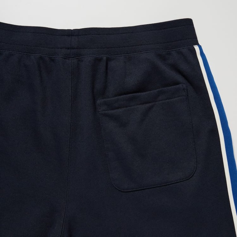 Men Uniqlo Side Striped Jogger Pants Navy | 6813152