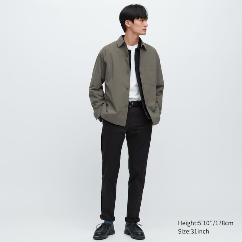 Men Uniqlo Slim Fit Chino Pants Black | 824305