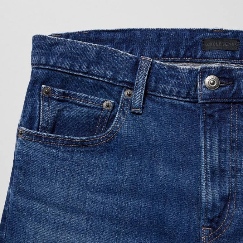Men Uniqlo Slim Fit Jeans Blue | 2011242