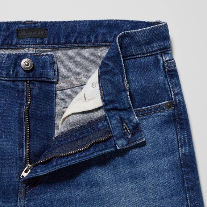 Men Uniqlo Slim Fit Jeans Blue | 2011242