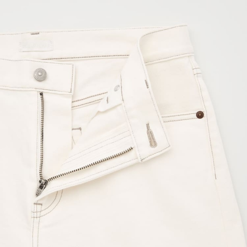 Men Uniqlo Slim Fit Jeans White | 2766815