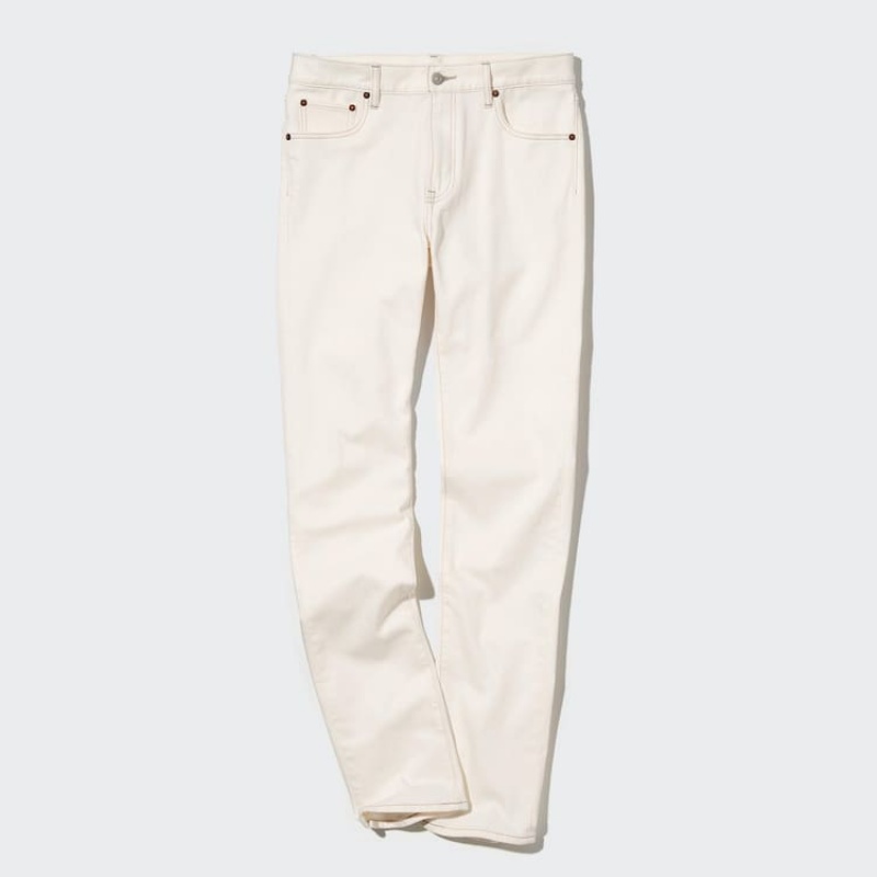 Men Uniqlo Slim Fit Jeans White | 2766815