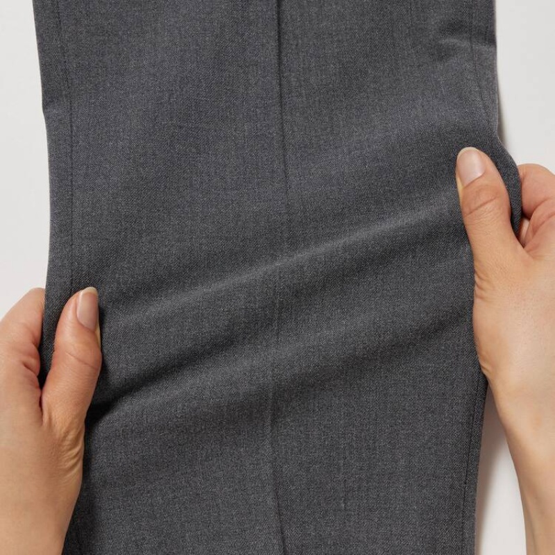 Men Uniqlo Smart Ankle Length Pants Grey | 1491467