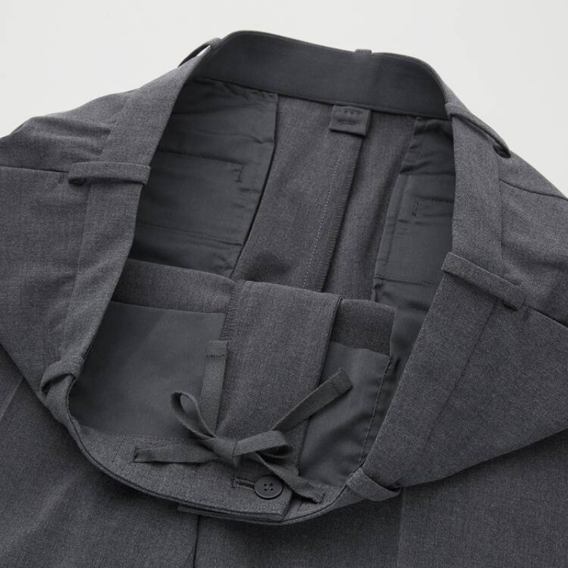 Men Uniqlo Smart Comfort Ankle Length Pants Grey | 8496961