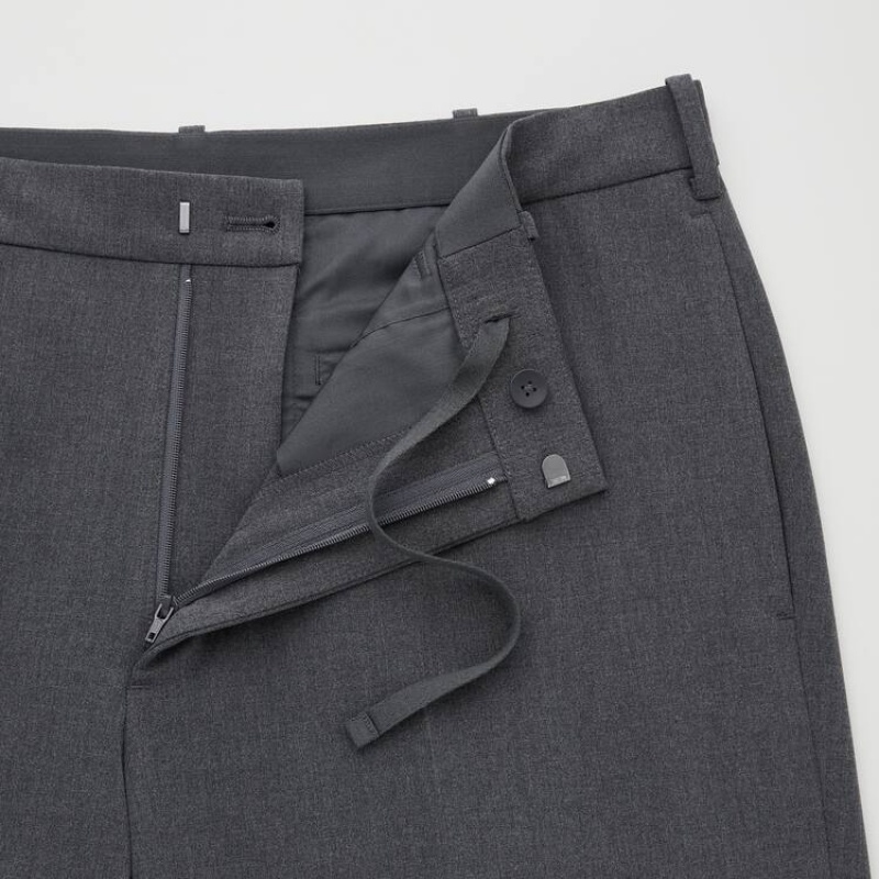 Men Uniqlo Smart Comfort Ankle Length Pants Grey | 8496961