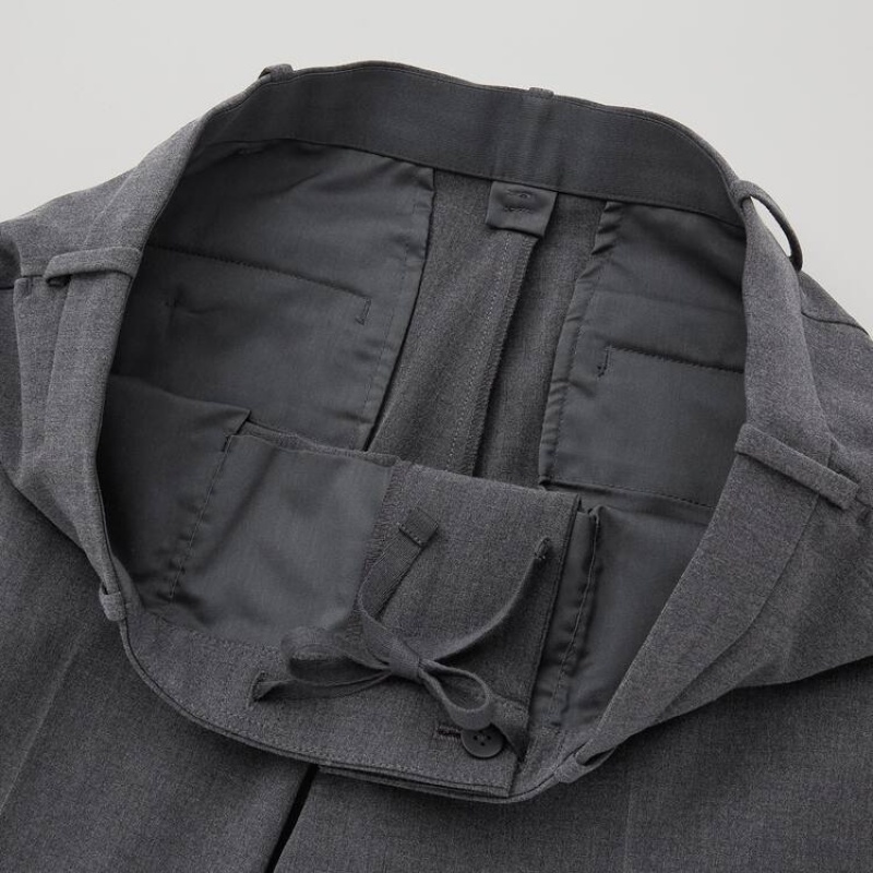 Men Uniqlo Smart Comfort Ankle Length Pants Grey | 6443574