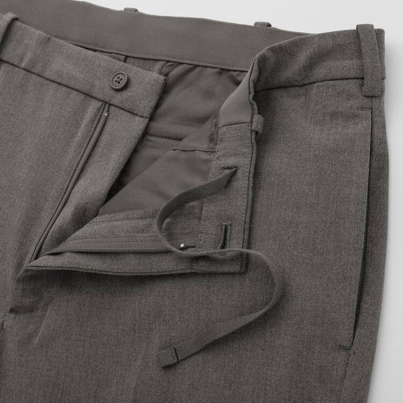 Men Uniqlo Smart Comfort Ankle Length Pants Grey | 9916739