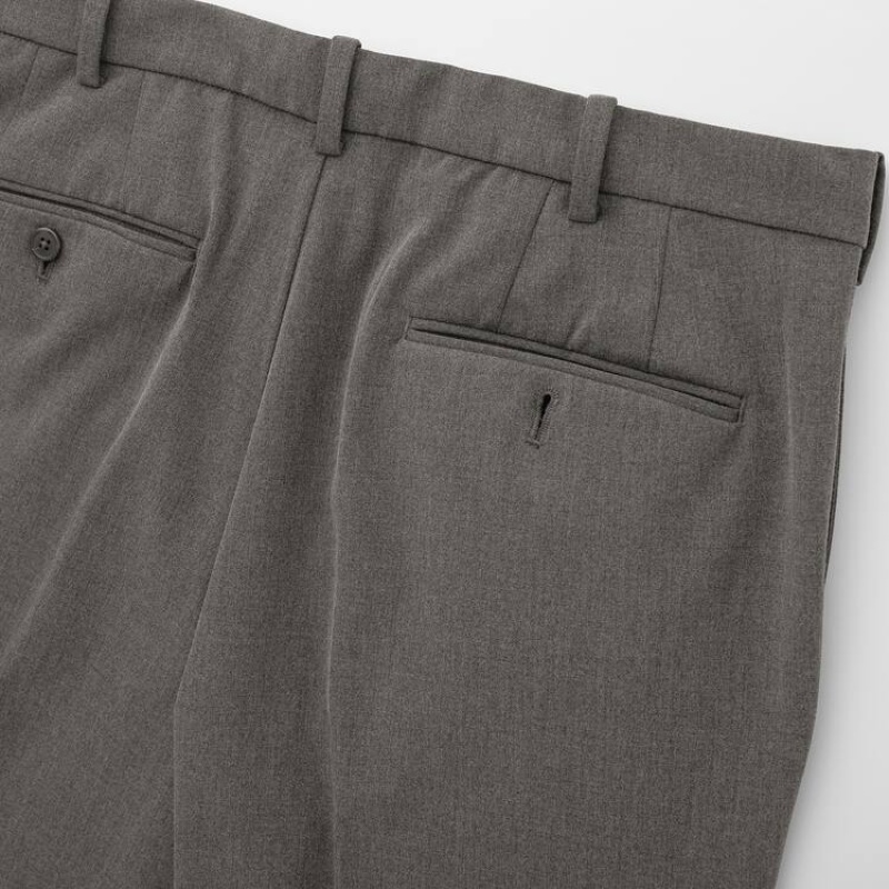 Men Uniqlo Smart Comfort Ankle Length Pants Grey | 9916739