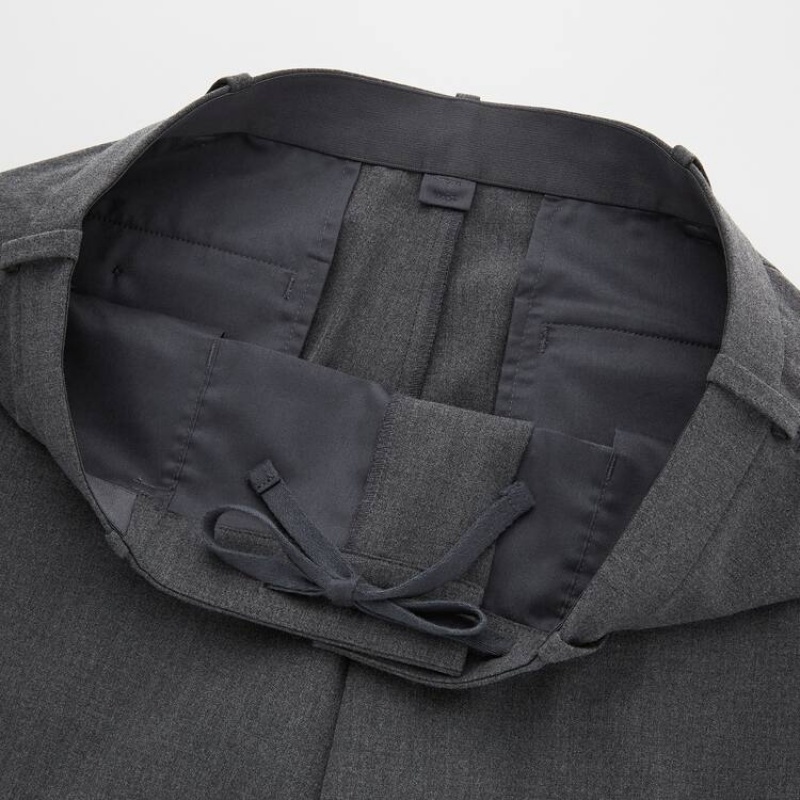 Men Uniqlo Smart Comfort Ankle Length Pants Grey | 8479586