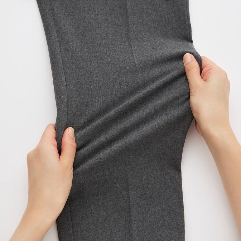 Men Uniqlo Smart Comfort Ankle Length Pants Grey | 8479586