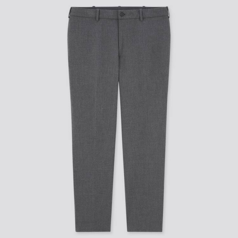 Men Uniqlo Smart Comfort Ankle Length Pants Grey | 8479586