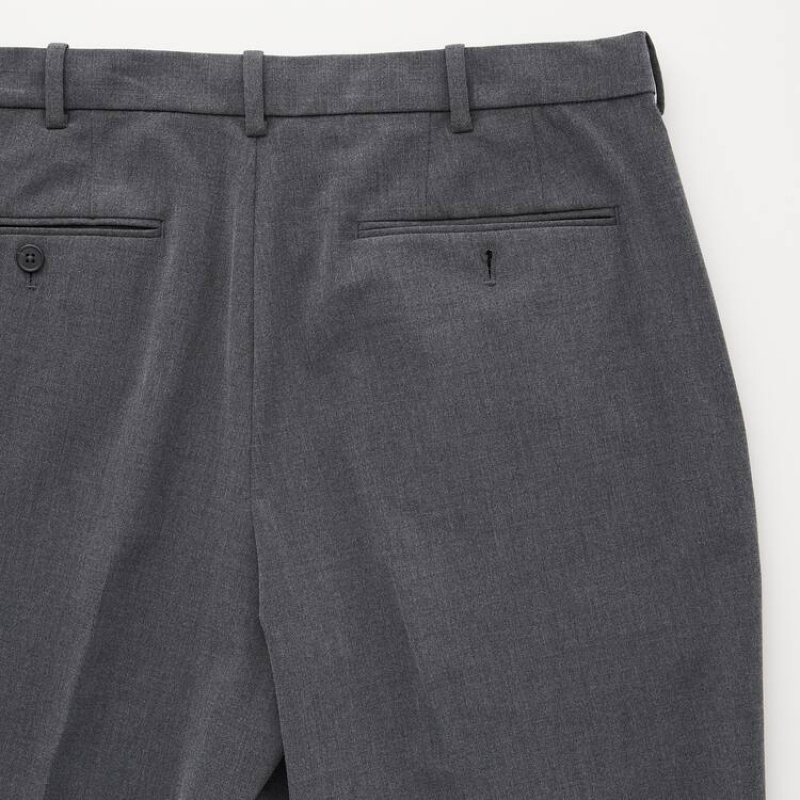 Men Uniqlo Smart Comfort Ankle Length Pants Grey | 5849016