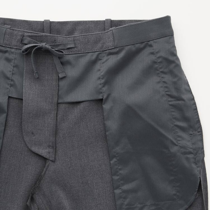Men Uniqlo Smart Comfort Ankle Length Pants Grey | 5849016
