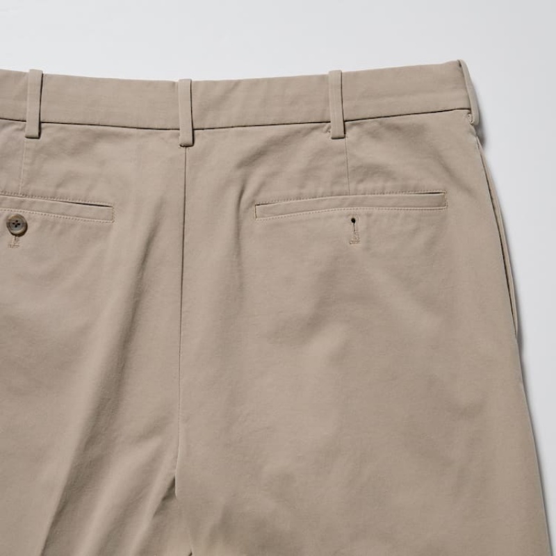 Men Uniqlo Smart Cotton Ankle Length Pants Grey | 4485980