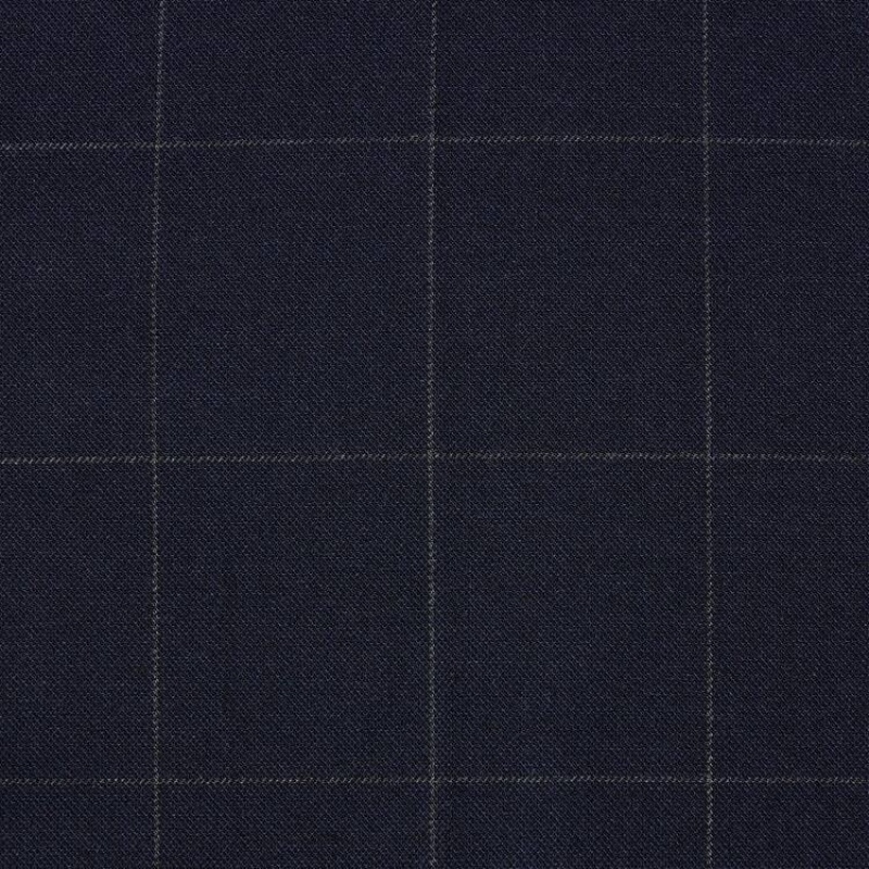 Men Uniqlo Smart Patterned Ankle Length Pants Navy | 8705015